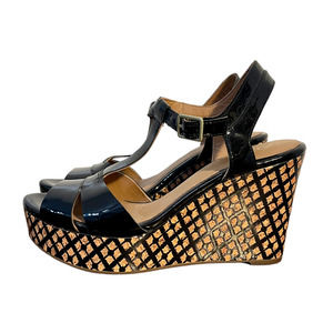 Clarks Amelia Roma Black Wedge Heel - Women's Size 7.5 - 3.75" Heel Height